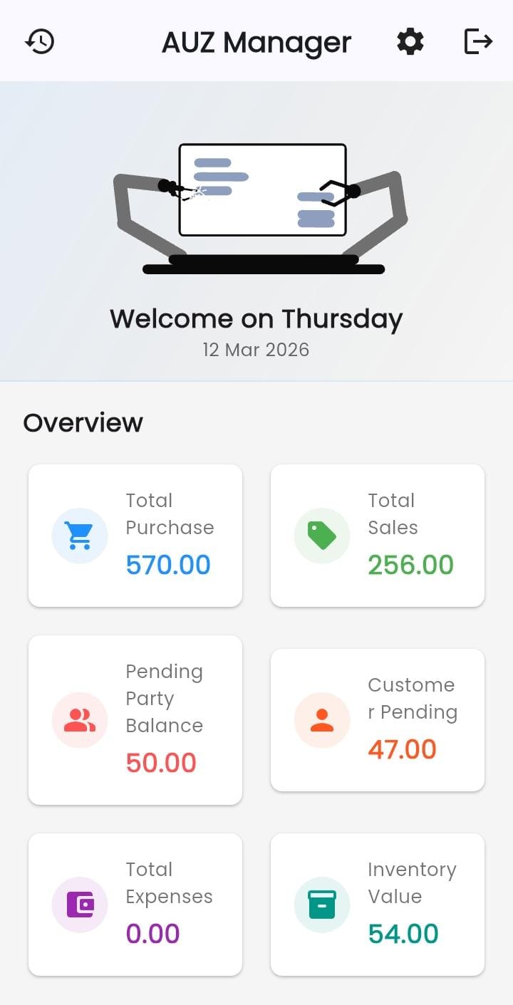Virtual Manager mobile dashboard